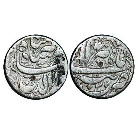Jahangir, Silver Rupee, 11.20g, Tatta Mint, Ilahi and decorative Type, month Tir, AH 1027 