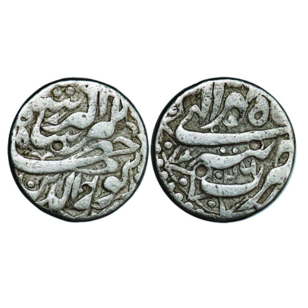 Jahangir, Silver Rupee, 11.25g, Tatta Mint, Ilahi and decorative Type, month Mihr, AH 1026
