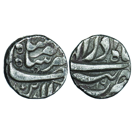 Jahangir, Silver Rupee, 11.36g, Tatta Mint, Ilahi and decorative Type, month Aban, AH 1024