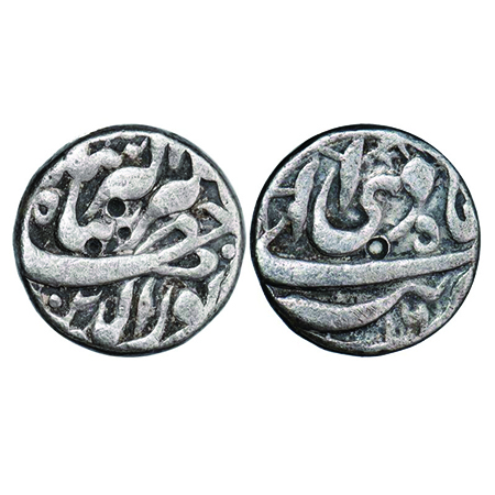 Jahangir, Silver Rupee, 11.36g, Tatta Mint, Ilahi and decorative Type, month Aban, AH 1024