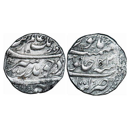 Aurangzeb, Silver Rupee, 11.46g, Katak Mint, RY 42. KM 300.50. Test marks, Fine +, Scarce.