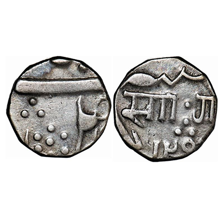 Baroda, Silver 1/2 Rupee, 5.76g, Sayaji Rao III (AH 1292-1357 / 1875-1938 AD), INO Khel Kh