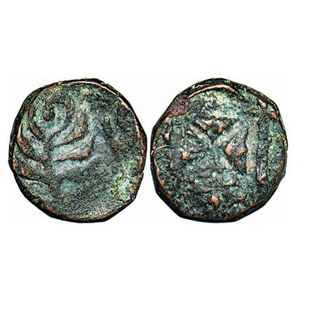 Kishangarh, Copper Taka, 11.06g, with Jhar mark on reverse. KM C5, Very Fine, Scarce.