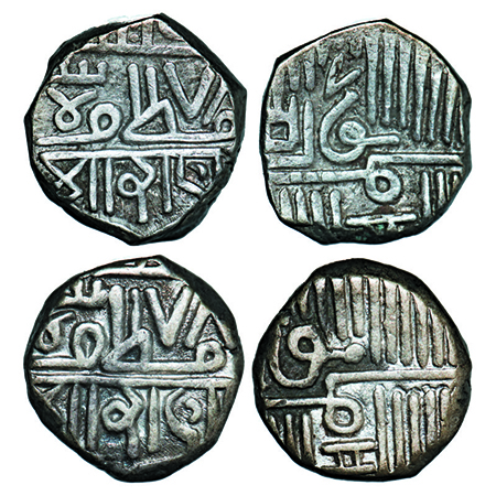Porbandar, Silver Kori (2 Coins), in the name of Muzaffar Shah III of Gujarat Sultanate, A