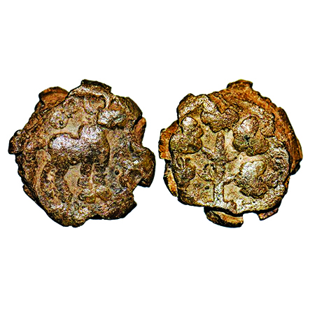 Pre Satavahana, Vidarbha, region, Lead, 3.78g, 19.86x20.16mm, (2 Cen BC), Obv: Bull to rig