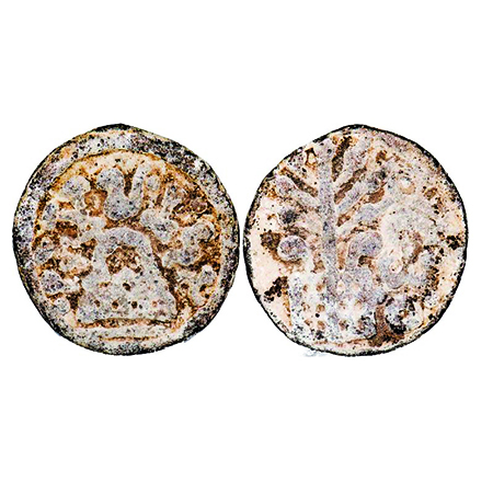 Anandas of Karwar, Lead, 9.37g, 22.81x23.11mm, (1-2 Cen AD), Obv: Eight arched hill(chaity